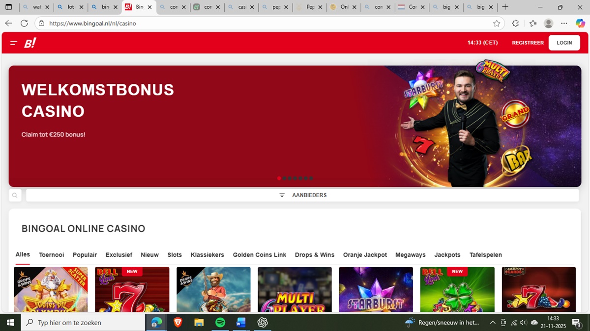 Bingoal.nl snel uitbetalende casino voor sportweddenschappen en casino met directe uitbetaling